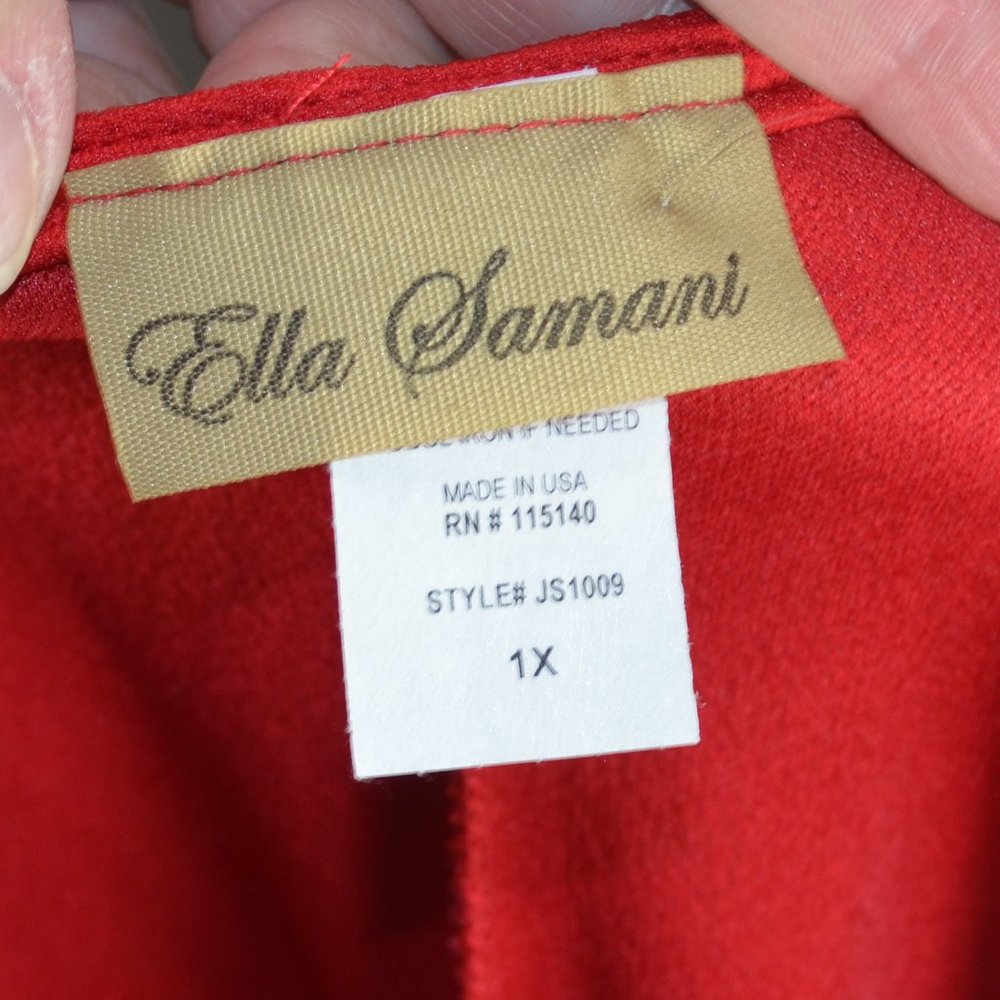 NWT Ella Samani Stretch Red Dress Designer PLUS SIZE 2X 3X - Picture 12 of 13